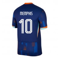 Nederländerna Memphis Depay #10 Bortatröja EM 2024 Korta ärmar